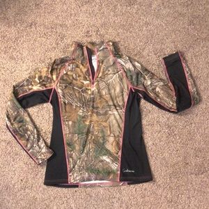 Real Tree Camo quarter zip up top